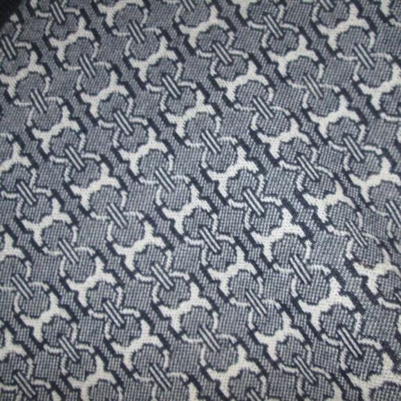 Tory Burch Navy Blue Chain Link Print Wool Turtleneck Sweater Size XS - Picture 3 of 5